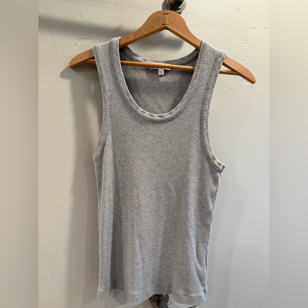 Agolde Gray Ribbed Tank Top Size Large